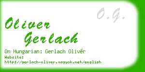 oliver gerlach business card